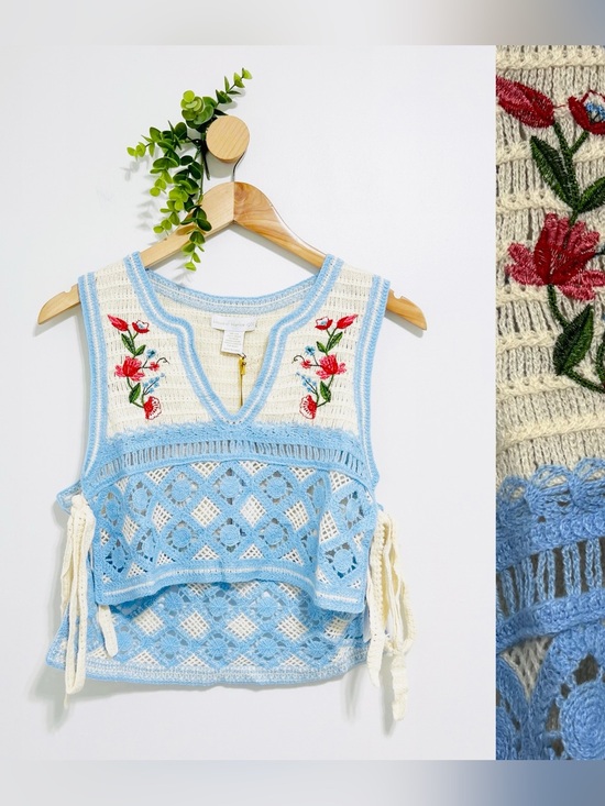 House of Harlow 1960 Tops - House Of Harlow NWT Boho Festival Crochet Floral Embroidered Tank Top